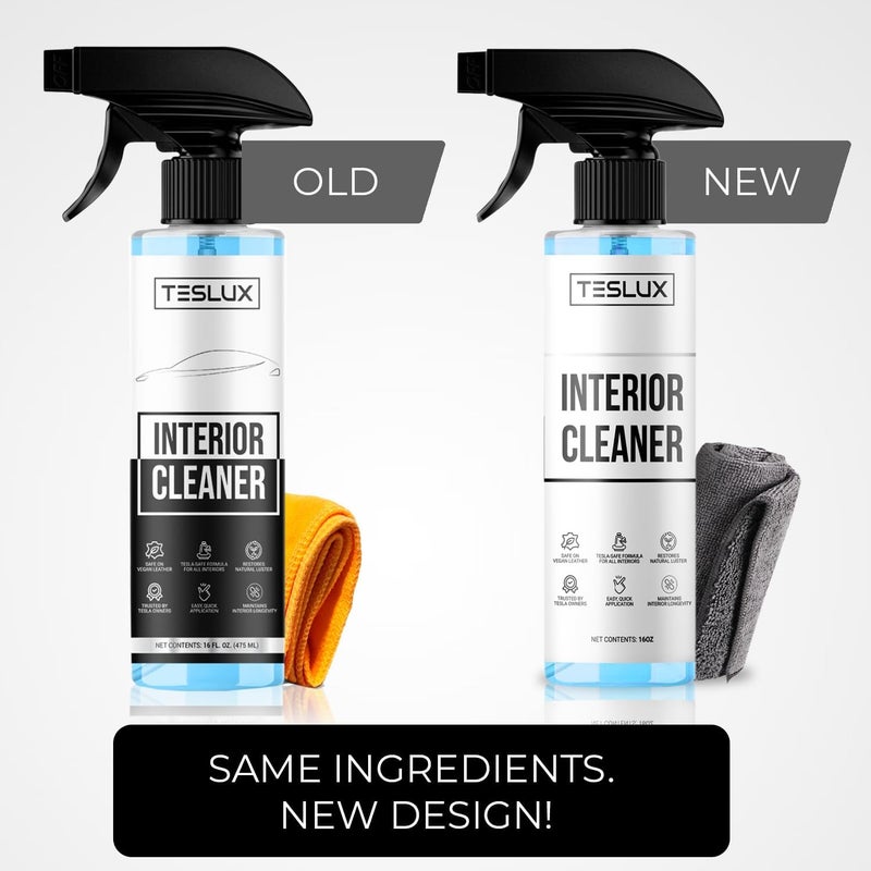 Teslux Interior Cleaner For Tesla White & Black Vegan Leather - Stain Remover - Solution for Complete Interior Cleaning - Ideal for Seats, Doors, Console, Dash - Accessories For Tesla Model 3, Y, S, X - Image 3